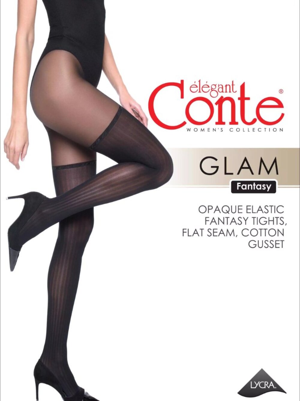 Conte Glam 40 Den - Fantasy Women's Tights with Stockings Imitation